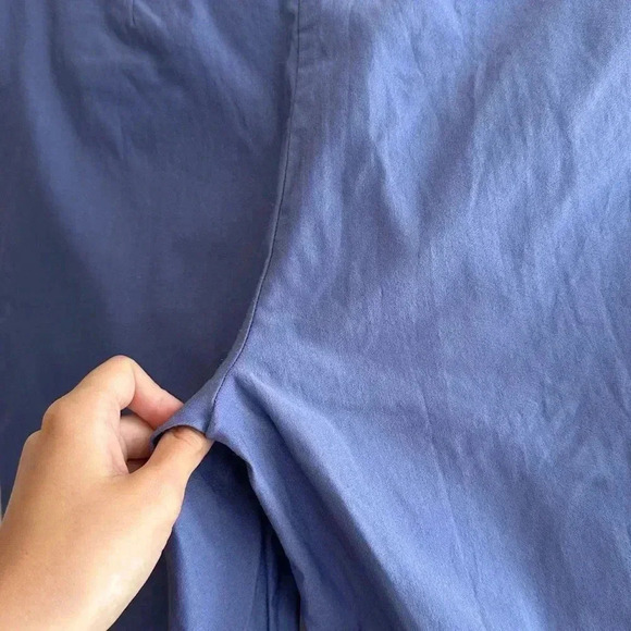 Anne Klein Blue Business Casual Stretch Ankle Pants with Gold Buttons, Size 10 - Picture 14 of 16